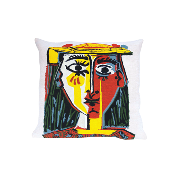 Cushion cover – Head of a woman with hat (Picasso) – 45 x 45 cm