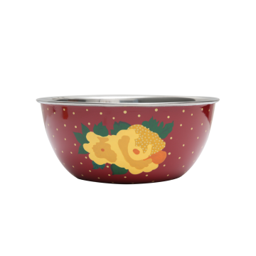 Mal Lawal - Steel Enamel Bowl Maroon