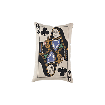 Cushion Cover Queen of Clubs