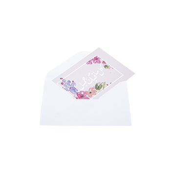 Greeting Card by ZAN Prints - Pastel pink