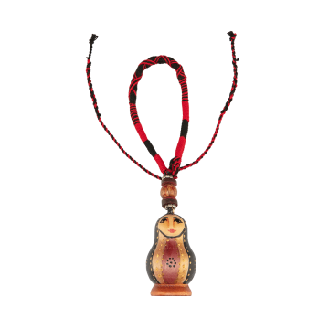Matryoshka doll on a chain with traditional beads