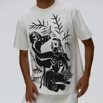 Ghazala T-shirt for Men by Born in Exile (White)