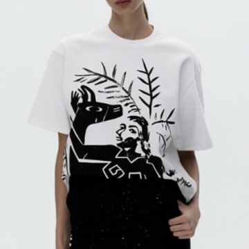 Ghazala T-shirt for Women by Born in Exile (White)