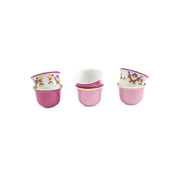 Coffee Cups - Sadu design (White/Magenta/Lilac)
