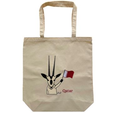 Oryx Flag Tote Bag by Memoirs of Qatar