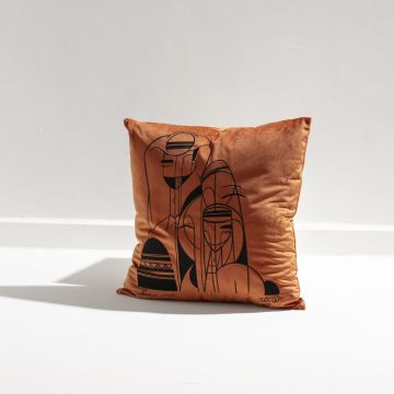Qatari Family Pillow Case (Brown)