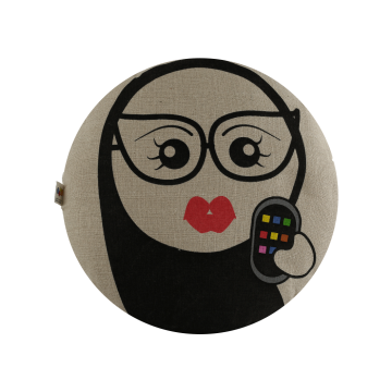 This is Qatar - Younger Qatari Female Cushion 