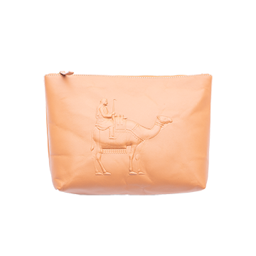 Leather pouch with Camel Design
