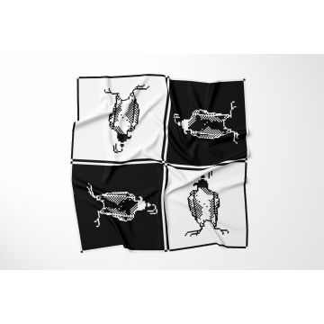 "Falconry" Twill Silk Scarf