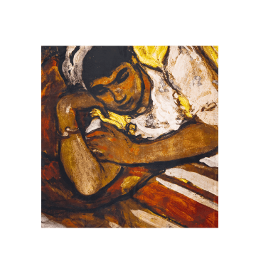 Lusail Museum Exhibition, André Suréda "A Young Girl Sleeping near Cats" Scarf