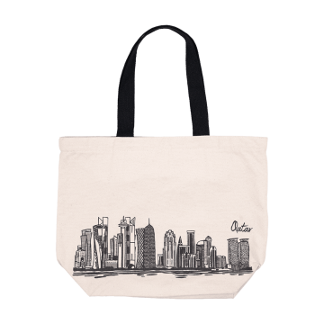 Doha Skyline Tote Bag