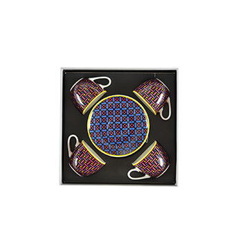 Set of 4 Coffee Cups & Saucers 90ml –  Gypsum