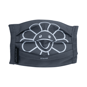 Takashi Murakami Face Mask - Kaikai Kiki Grey with White Flower Kids