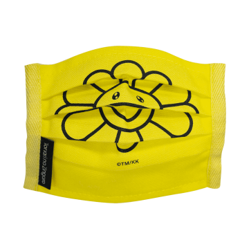Takashi Murakami Face Mask - Kaikai Kiki Lemon with Black Flower Kids