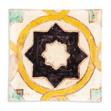 Découpage Tray - Spain Tile Octagon Star