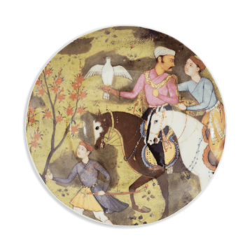 Museum of Islamic Art Plate - Two Horse riders (Jahangir Album)