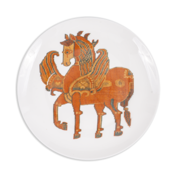 Baghdad: Eye's Delight "Silk Textile with Winged Horses" Plate