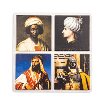 Lusail Museum Exhibition, Orientalist Male Portraits Coasters (Set of 4)