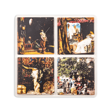 Lusail Museum Exhibition, Orientalist Scenery Paintings Coasters (Set of 4)