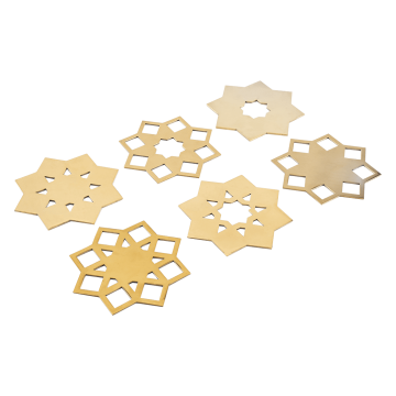 Star Metal Coasters (Set of 6)