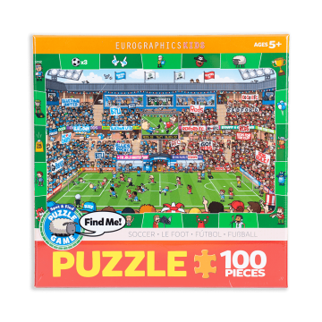  Soccer Spot & Find 100-Piece Puzzle 3-2-1 QOSM