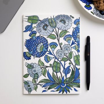 Museum of Islamic Art "Blue Iznik Flowers" Notebook