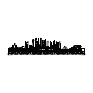 Doha Skyline Metal Ruler