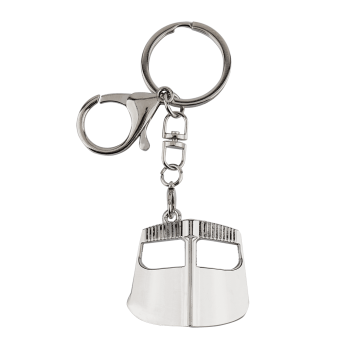 Motherland Mask Metal Keychain (Silver)