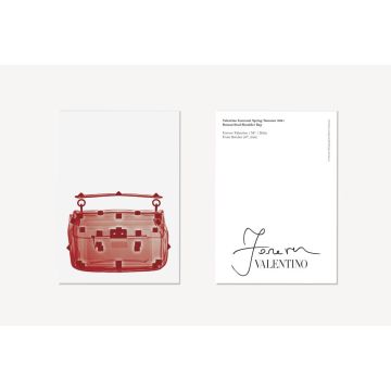 Forever Valentino Exhibition "Roman Stud Shoulder Bag" Postcard