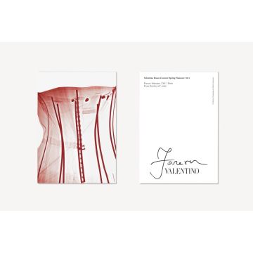 Forever Valentino Exhibition "Red Dress" (1981) Postcard