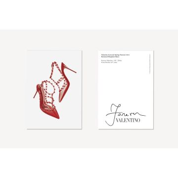 Forever Valentino Exhibition "Rockstud Slingback Shoes" Postcard