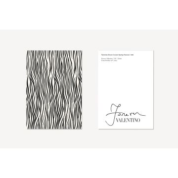 Forever Valentino Exhibition "Vintage" Zebra Print Postcard