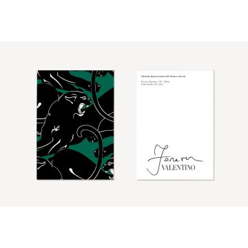 Forever Valentino Exhibition "Vintage" Panther Print Postcard