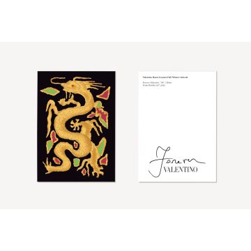 Forever Valentino Exhibition "Vintage" Dragon Print Postcard