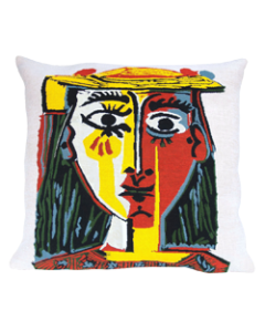 Cushion cover – Head of a woman with hat (Picasso) – 45 x 45 cm