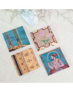 Museum of Islamic Art Coasters - Emperor Shah Jahan on the Peacock Throne (Set of 4)