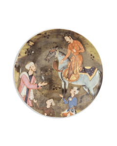 Museum of Islamic Art Plate - Dervish Approaches his Friend on the Polo Field