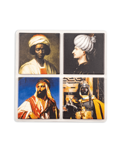 Lusail Museum Exhibition, Orientalist Male Portraits Coasters (Set of 4)