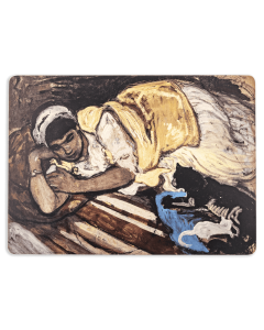 Lusail Museum Exhibition, André Suréda "Placemat Young Girl Sleeping Near Cats" Placemat 