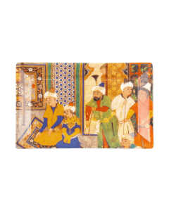 Tray "The Wrestling Master is Challenged by His Pupil"